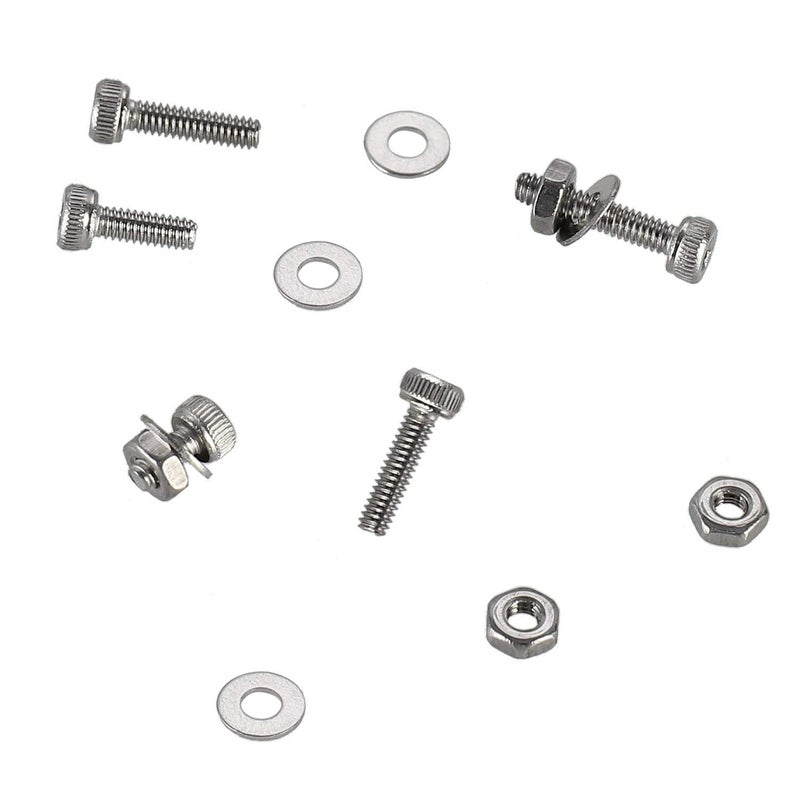 HanTof 410Pcs Tiny Hex Socket Head Cap Screws Bolts, 304 Stainless Steel M2 x 4/6/8/10/12/16/20mm, Micro Allen Head Machine Screws, Nuts and Washers Kit with Hex Wrench, Fully Threaded Pitch: 0.4mm - Image 2